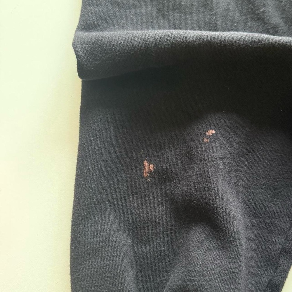 Victoria’s Secret PINK Fleece Baggy Campus Black Sweatpants Cozy Lounge Joggers - Picture 4 of 6